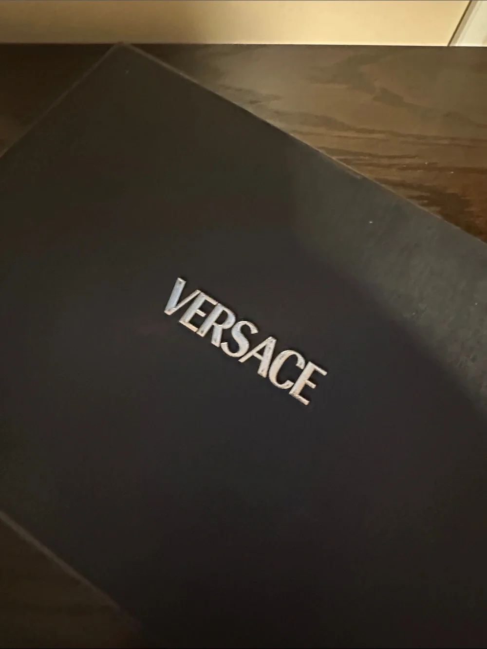Versace Black Leather Platform Sandals with Gold Medusa Emblems